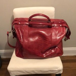 Bath & body red alligator travel bag